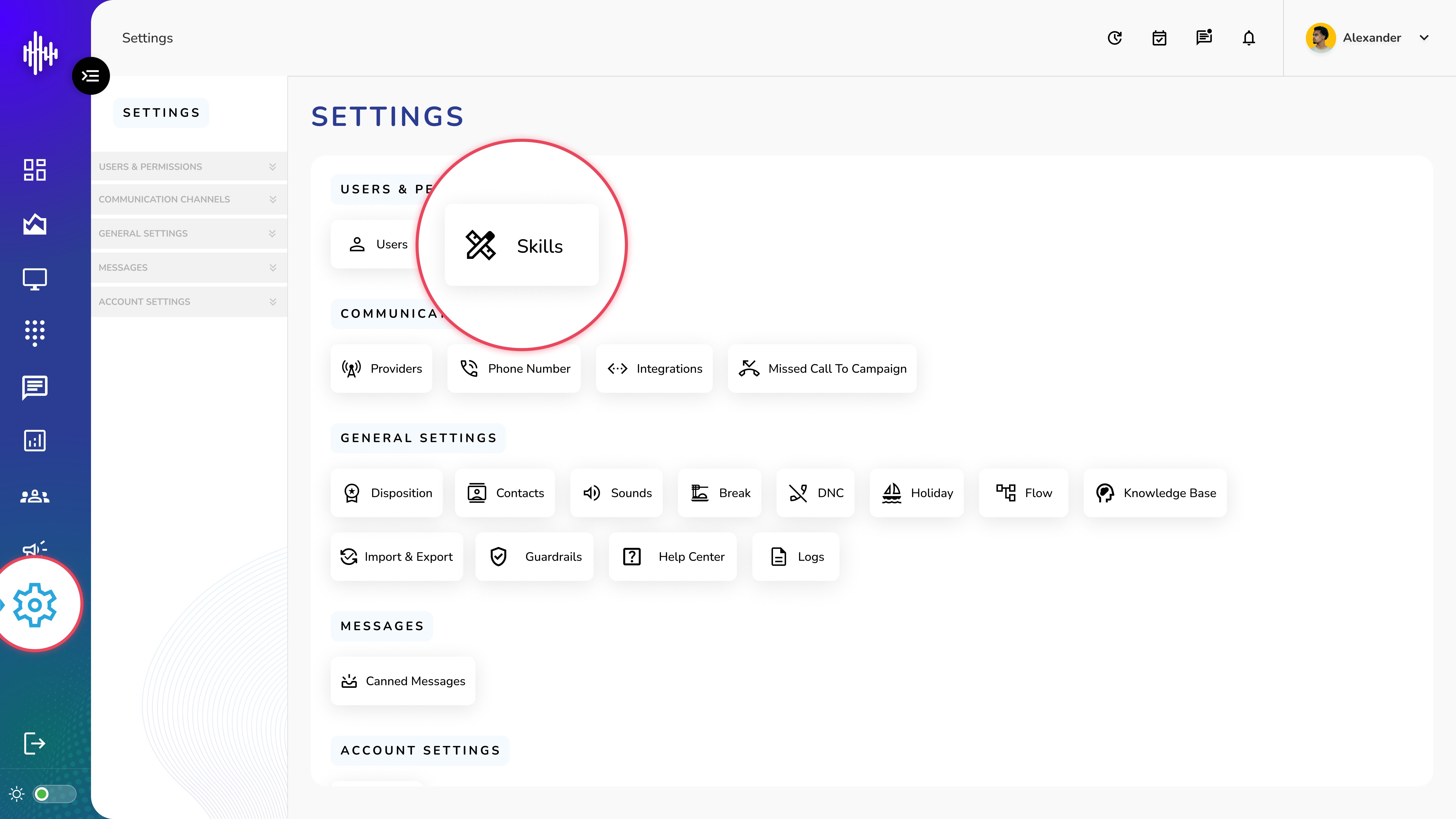 Settings-Skills