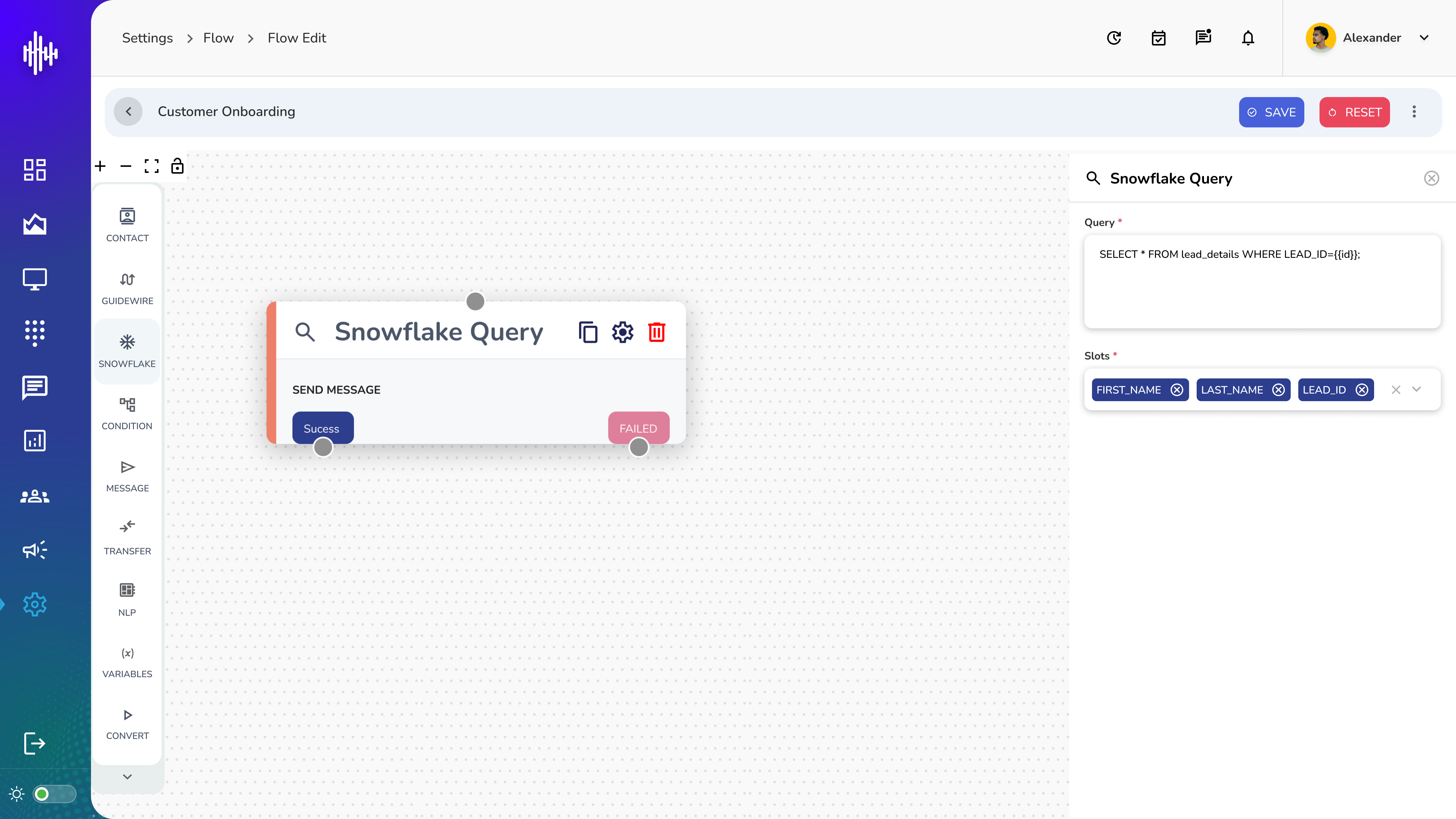 Snowflake Query Configuration